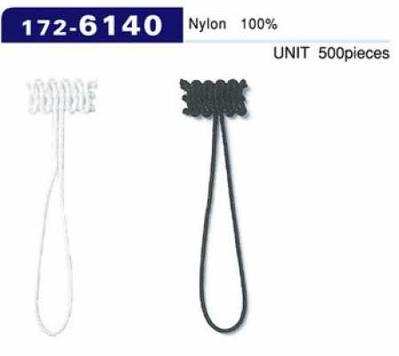 172-6140 Botón de lazo, tipo cordón trenzado, longitud total 52 mm (500 piezas)