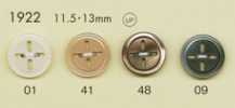 1922 DAIYA BUTTONS Botón de poliéster estilo concha irregular de 4 agujeros
