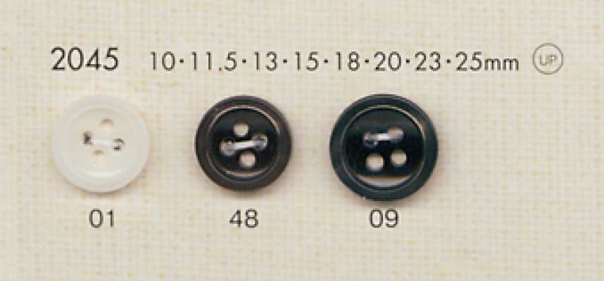 2045 DAIYA BUTTONS Botones de poliéster con aspecto nacarado