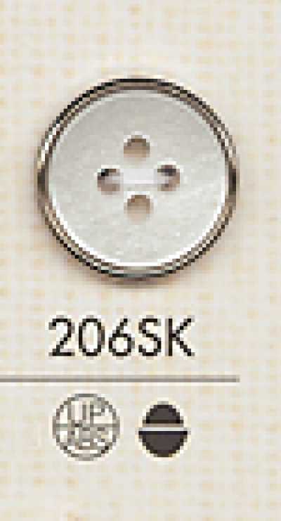 206SK Botón de plástico de cuatro agujeros