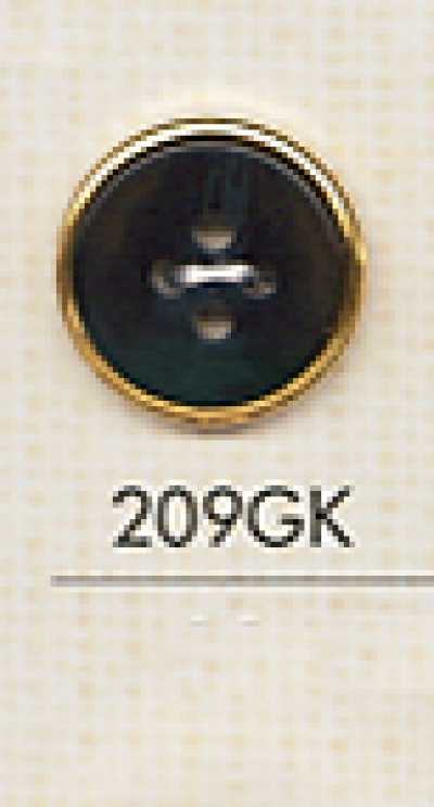 209GK Botón simple de plástico de 4 agujeros para camisas