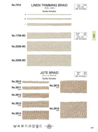 2508-9D Lino hilado (aprox. 22 mm)