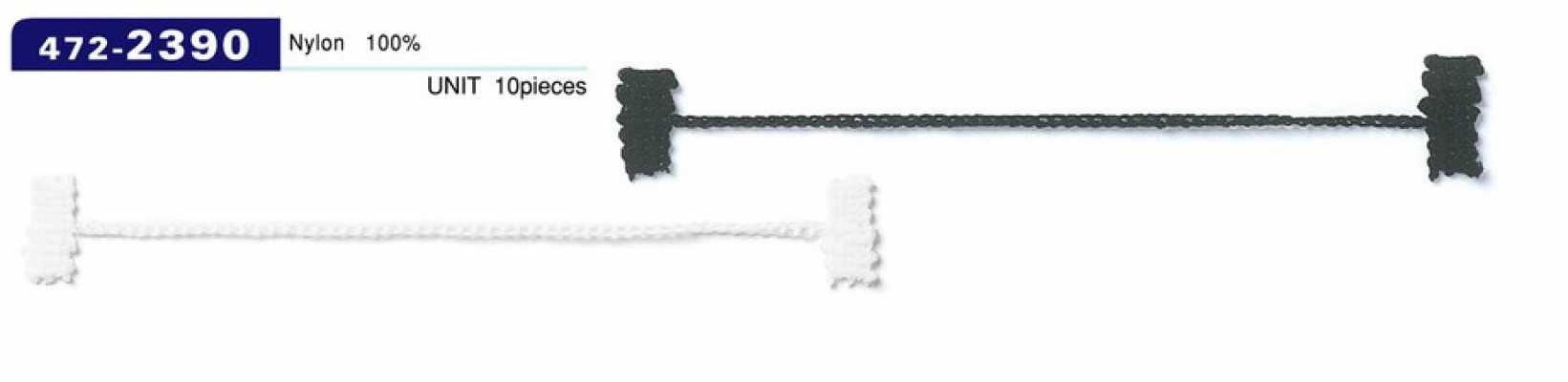 472-2390 Tope de forro de botón de lazo, tipo cordón de cadena, longitud total 102 mm (10 piezas)