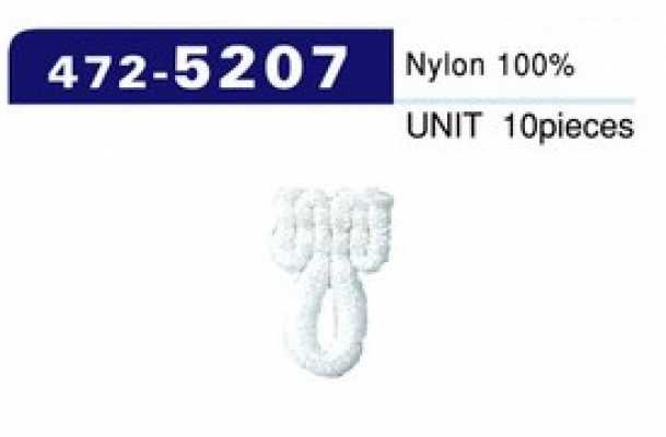 472-5207 Botón de lazo de nylon afelpado, pequeño (paquete de 10)