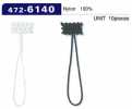 472-6140 Botón de lazo, tipo de cordón trenzado, longitud total 52 mm (10 piezas)