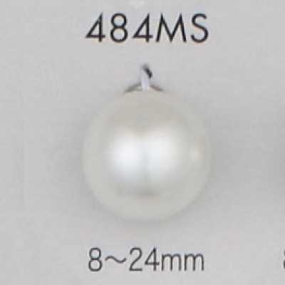 484MS Botón de pie plateado de material de urea con acabado perlado