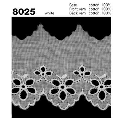 8025 Encaje estrecho de algodón
