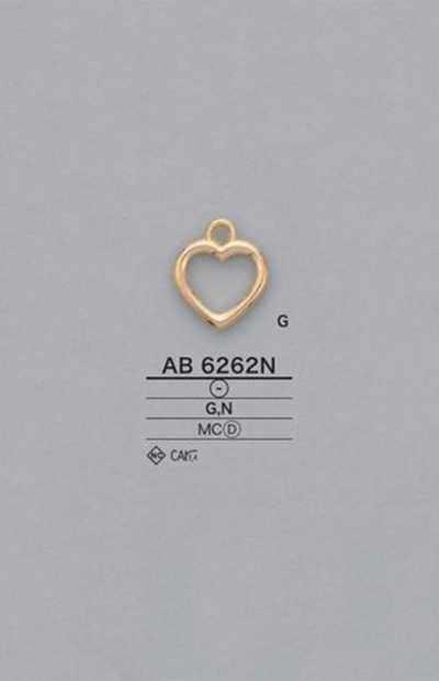 AB6262N Tirador de cremallera con forma de corazón