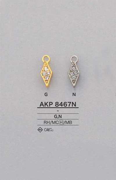 AKP8467N Punta de cremallera con diamante de strass (tirador)