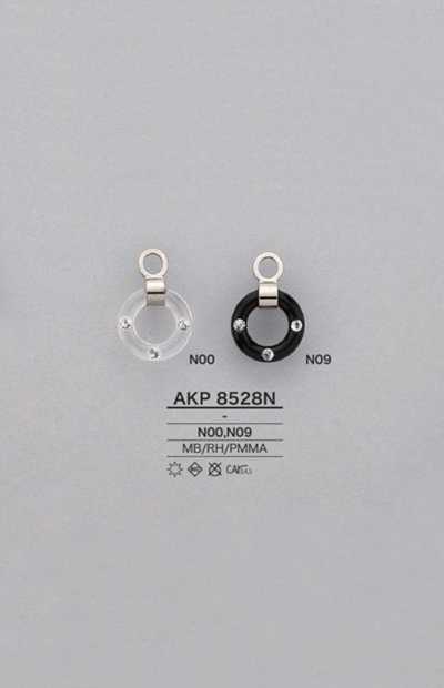 AKP8528N Tirador de cremallera con aro de strass (lengüeta de tracción)