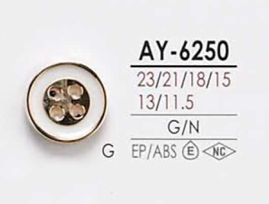 AY6250 Botón de 4 agujeros teñible