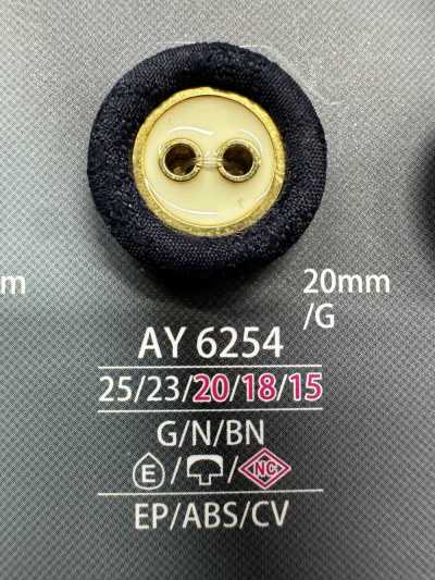 AY6254 Botón forrado combinado con tapa de ojal y poste cerrado