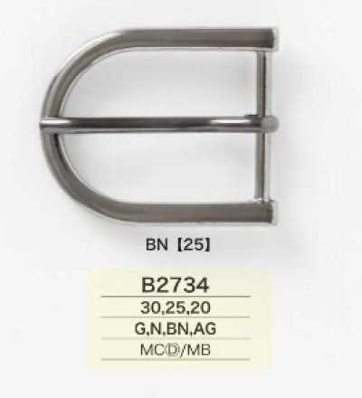 B2734 Hebilla en forma de vela de fundición a presión/latón