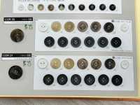 COR31 [Estilo Buffalo] Botón De 4 Agujeros Con Borde Y Brillo NITTO Button Foto secundaria