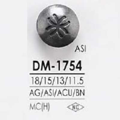 DM1754 Botón de vástago de medio aro de metal de alta calidad