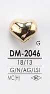 DM2046 Botón De Metal En Forma De Corazón