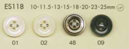 ES118 DAIYA BUTTONS Botón de poliéster estilo nácar