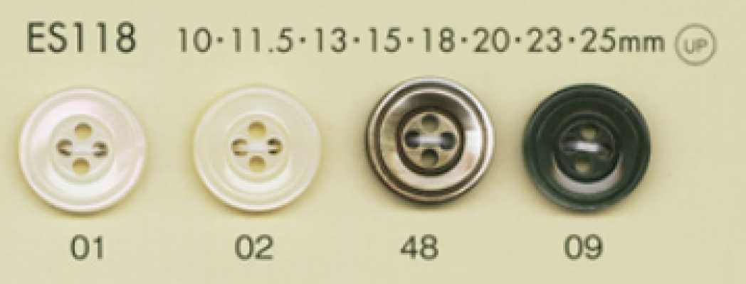 ES118 DAIYA BUTTONS Botón de poliéster estilo nácar