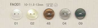 FM301 DAIYA BUTTONS Botón de poliéster estilo concha