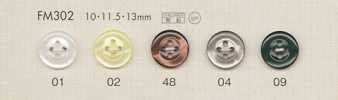 FM302 DAIYA BUTTONS Botón de poliéster estilo concha