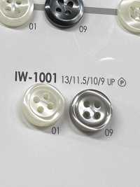 IW1001 Botón De Resina De Poliéster Con 4 Agujeros Frontales IRIS Foto secundaria