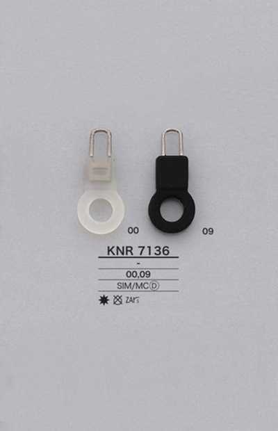 KNR7136 Tirador de cremallera con anilla de silicona