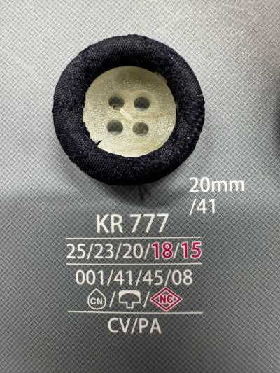 KR777 Botón forrado con combinación de tapa y poste de cierre