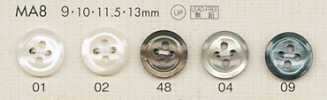 MA8 DAIYA BUTTONS Botón de poliéster con aspecto de nácar
