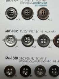 MW1036 Botón De Metal De 4 Agujeros Para Chaquetas Y Trajes IRIS Foto secundaria