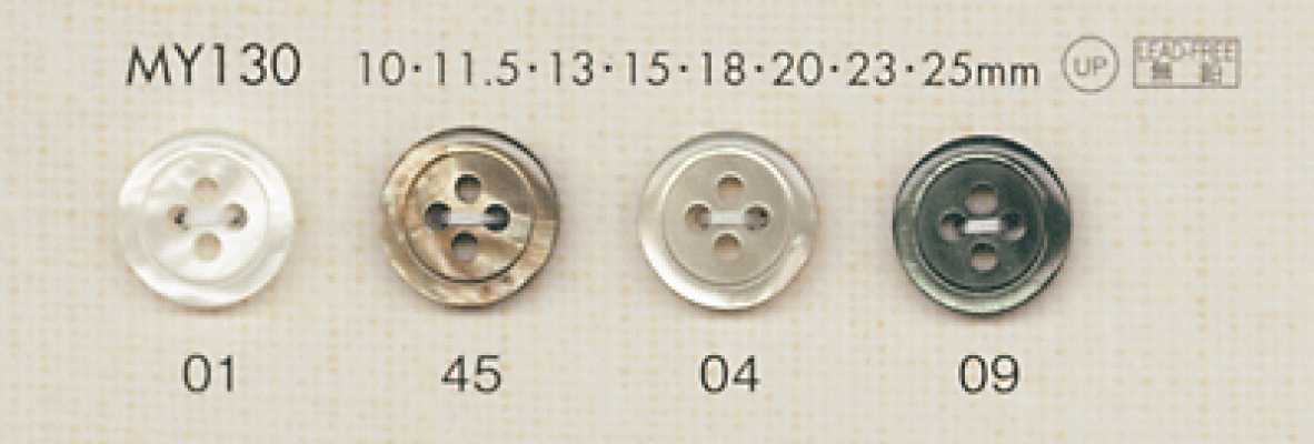 MY130 DAIYA BUTTONS Botón de poliéster tipo concha