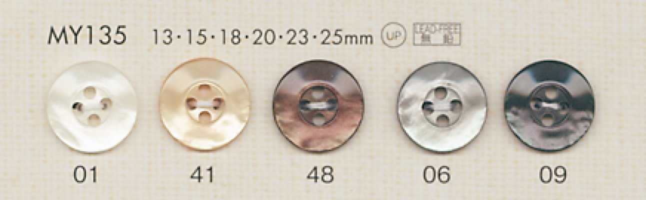 MY135 DAIYA BUTTONS Botón de poliéster tipo concha
