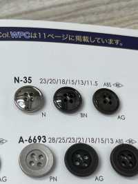 N35 Botón De Metal Simple De 4 Agujeros IRIS Foto secundaria