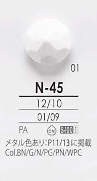N45 Botones para color metálico y teñido
