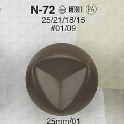 N72 Botón de vástago cuadrado de resina de nailon