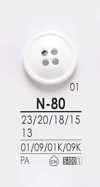 N80 Botones para teñido en negro