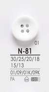 N81 Botones para teñido en negro