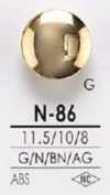 N86 Botón metálico de resina ABS
