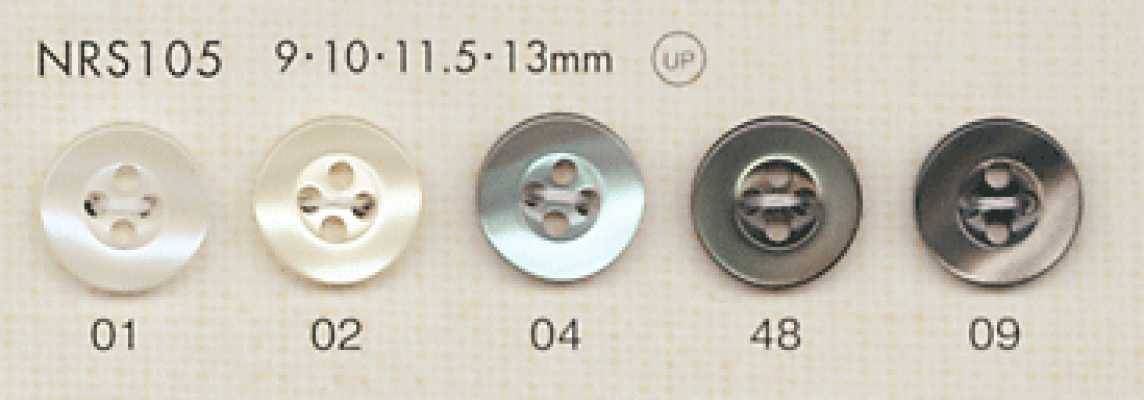 NRS105 DAIYA BUTTONS Botón de poliéster con aspecto de nácar