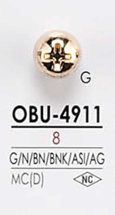 OBU4911 Botón metálico con motivo de tornillo