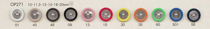 OP271 Botones de poliéster de colores Pop para camisas