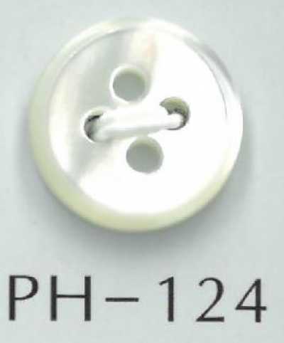 PH124 Botón de concha natural de 4 agujeros