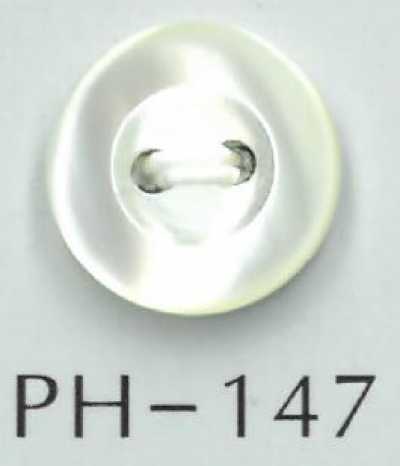 PH147 Botón de concha rebajado de 2 agujeros