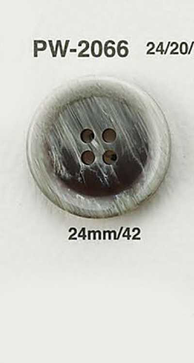 PW2066 Botón plano imitación cuerno