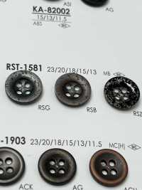 RST1581 Botón De Metal De 4 Agujeros Para Chaquetas Y Trajes IRIS Foto secundaria