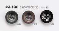 RST1581 Botón de metal de 4 agujeros para chaquetas y trajes