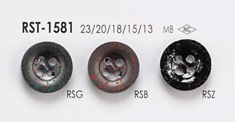 RST1581 Botón de metal de 4 agujeros para chaquetas y trajes