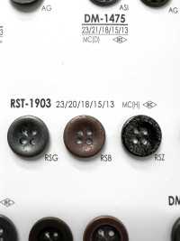RST1903 Botón De Metal De 4 Agujeros Para Chaquetas Y Trajes IRIS Foto secundaria