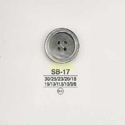 SB17 Botón de concha auténtica-Concha de nácar negra-