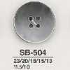 SB504 Botón de concha de nácar negra de 4 agujeros