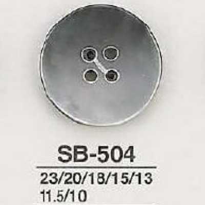 SB504 Botón de concha de nácar negra de 4 agujeros